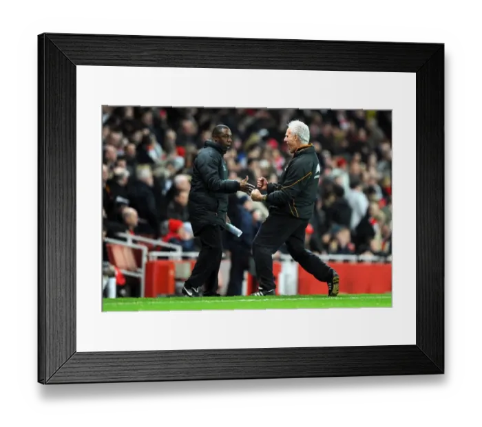 Framed Print : Wolverhampton Wanderers: Mick McCarthy and Terry Connor Celebrate Glory over Arsenal in Barclays Premier League Framed Print : Wolverhampton Wanderers: Mick McCarthy and Terry Connor Celebrate Glory over Arsenal in Barclays Premier League