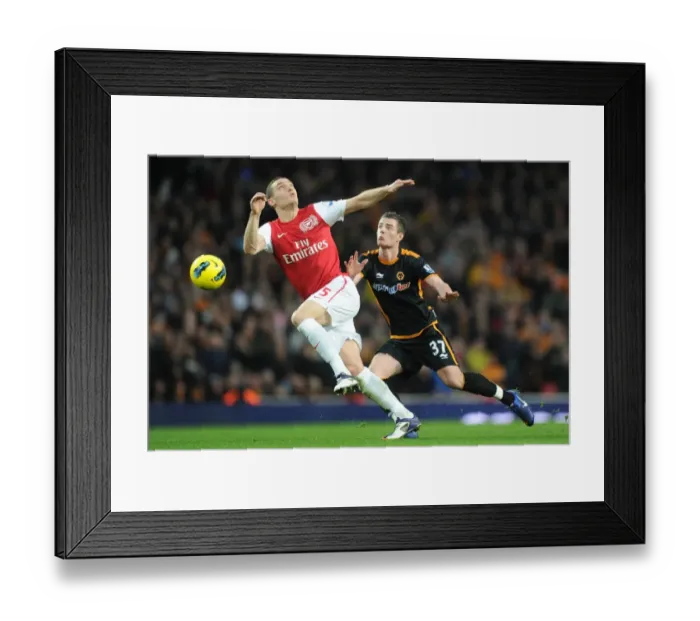Framed Print : Clash of Titans: Vermaelen vs. Forde in the Barclays Premier League - Arsenal vs. Wolverhampton Wanderers Framed Print : Clash of Titans: Vermaelen vs. Forde in the Barclays Premier League - Arsenal vs. Wolverhampton Wanderers