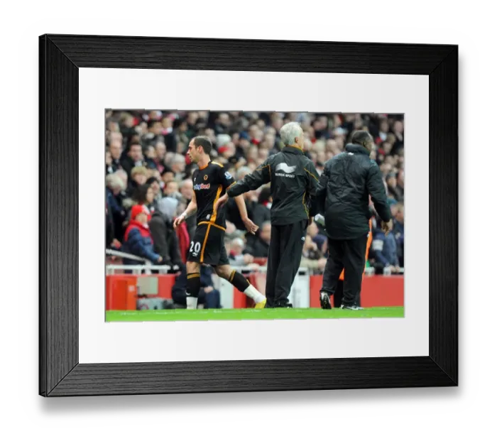 Framed Print : Red Card for Milijas: Arsenal vs. Wolverhampton Wanderers - Nenad Milijas Sent Off