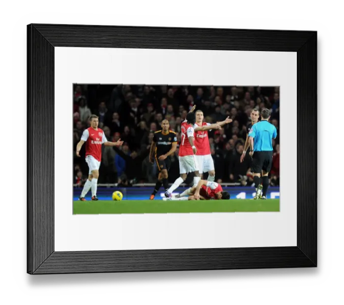 Framed Print : Milijas Red Card: Arsenal vs. Wolverhampton Wanderers - Nenad Dismissed for Foul on Mikel Arteta Framed Print : Milijas Red Card: Arsenal vs. Wolverhampton Wanderers - Nenad Dismissed for Foul on Mikel Arteta