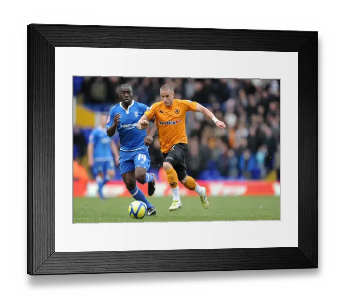 Framed Print : Michael Kightly vs Morgaro Gomis: A FA Cup Battle - Birmingham City vs Wolverhampton Wanderers Framed Print : Michael Kightly vs Morgaro Gomis: A FA Cup Battle - Birmingham City vs Wolverhampton Wanderers