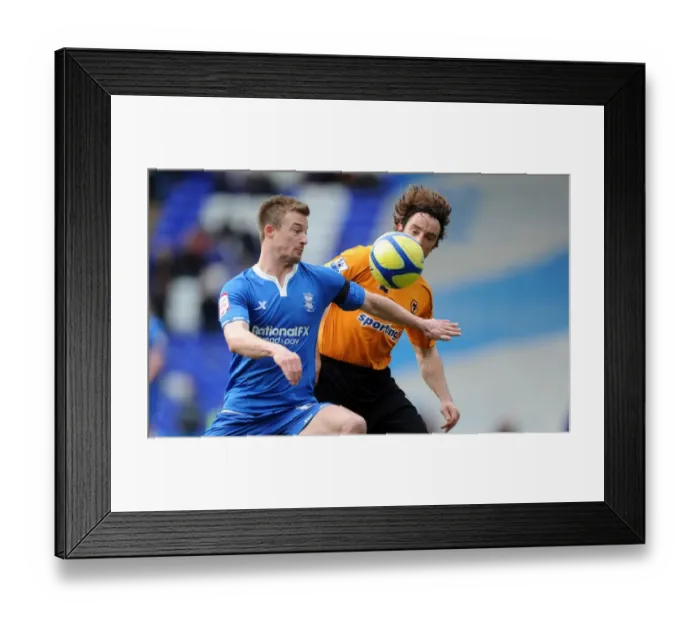 Framed Print : Clash of Titans: Stephen Hunt vs. Wade Elliott - FA Cup Round Three: Birmingham City vs. Wolverhampton Wanderers