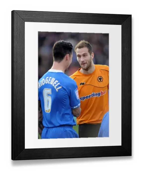 Framed Print : Johnson and Ridgewell's FA Cup Laugh: A Light-Hearted Moment Between Rivals Wolverhampton Wanderers and Birmingham City Framed Print : Johnson and Ridgewell's FA Cup Laugh: A Light-Hearted Moment Between Rivals Wolverhampton Wanderers and Birmingham City