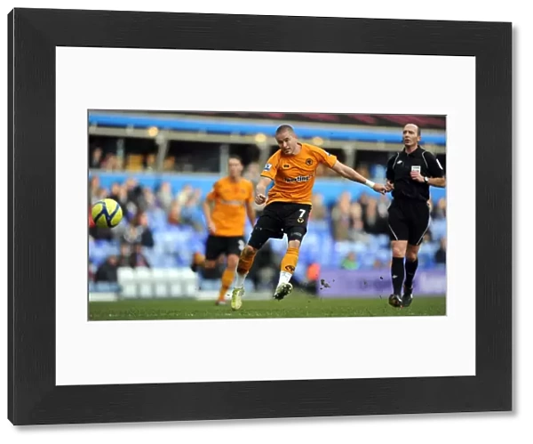 Michael Kightly in Action: Birmingham City vs. Wolverhampton Wanderers - FA Cup Round Three: Intense Moment