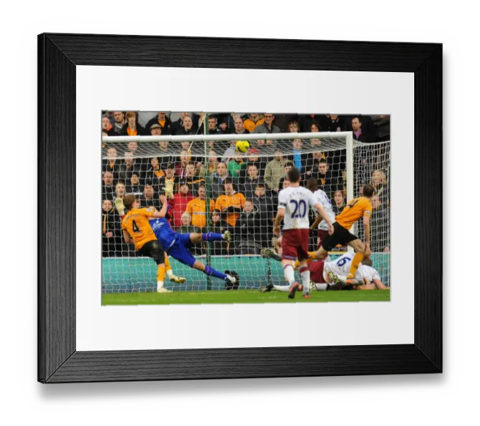 Framed Print : David Edwards Dramatic 2-1 Goal: Wolves vs. Aston Villa (Barclays Premier League)