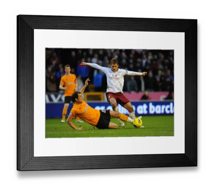 Framed Print : Milijas vs. Petrov: A Midfield Battle in the Wolverhampton Derby - Barclays Premier League Framed Print : Milijas vs. Petrov: A Midfield Battle in the Wolverhampton Derby - Barclays Premier League