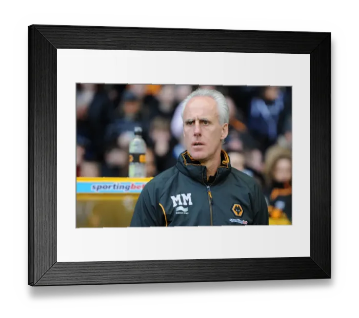 Framed Print : Mick McCarthy Leads Wolverhampton Wanderers Against Aston Villa in the Premier League