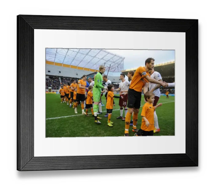 Framed Print : Thrilling Mascot Showdown: Wolverhampton Wanderers vs. Aston Villa - Barclays Premier League