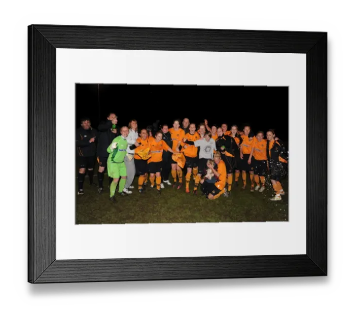 Framed Print : Wolves Women Celebrate Midland Womens Combination League Championship Win