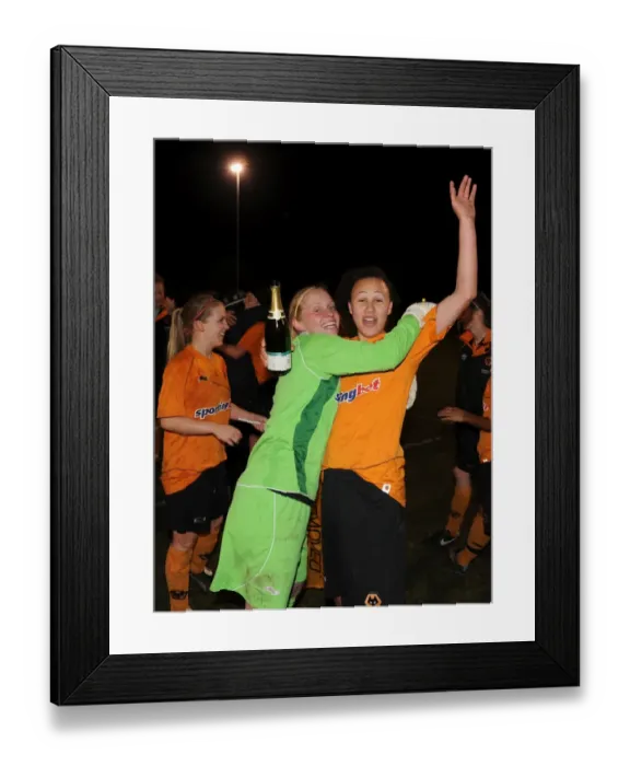 Framed Print : Wolves Women Celebrate Midland Women's Combination League Championship Win
