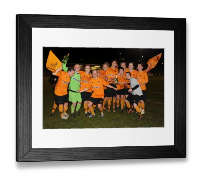 Framed Print : Wolves Women Celebrate Championship Win in Midland Women's Combination League Framed Print : Wolves Women Celebrate Championship Win in Midland Women's Combination League