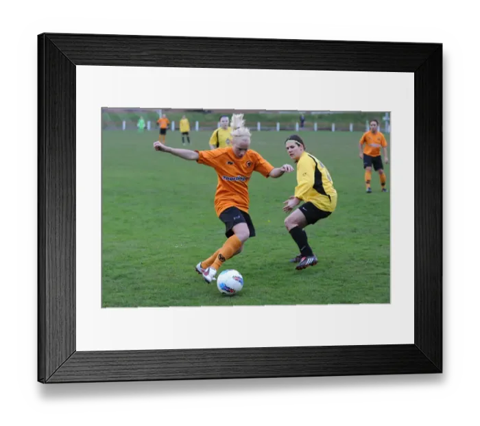 Framed Print : Wolves Women vs. Leafield Athletic: Midland Women's Combination Soccer Match Framed Print : Wolves Women vs. Leafield Athletic: Midland Women's Combination Soccer Match