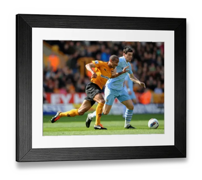 Framed Print : Intense Rivalry: Henry vs. Barry at Molineux - Wolverhampton Wanderers vs. Manchester City, Barclays Premier League Framed Print : Intense Rivalry: Henry vs. Barry at Molineux - Wolverhampton Wanderers vs. Manchester City, Barclays Premier League