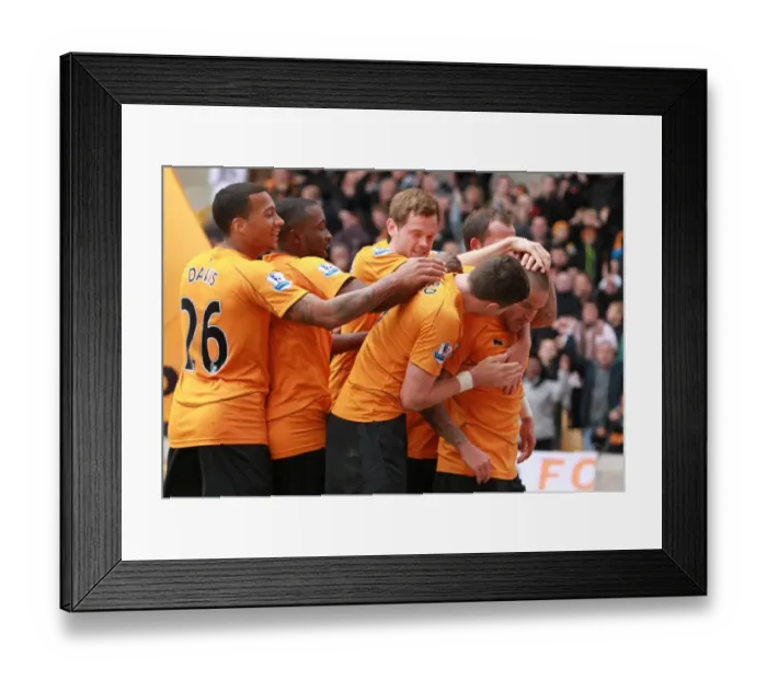 Framed Print : Michael Kightly's Stunner: Wolverhampton Wanderers Opening Goal vs. Bolton Wanderers in Premier League Action at Molineux Stadium Framed Print : Michael Kightly's Stunner: Wolverhampton Wanderers Opening Goal vs. Bolton Wanderers in Premier League Action at Molineux Stadium