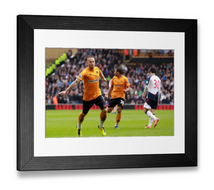 Framed Print : Michael Kightly's Stunning Goal: Wolves Stun Bolton in Premier League Opener at Molineux