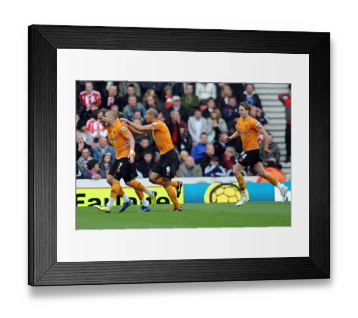 Framed Print : Michael Kightly's Thrilling Goal Celebration: Wolverhampton Wanderers at Britannia Stadium vs Stoke City, Barclays Premier League Framed Print : Michael Kightly's Thrilling Goal Celebration: Wolverhampton Wanderers at Britannia Stadium vs Stoke City, Barclays Premier League