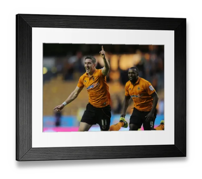 Framed Print : Stephen Ward Scores the Opener: Wolves Victory Against Barnsley in Championship Framed Print : Stephen Ward Scores the Opener: Wolves Victory Against Barnsley in Championship