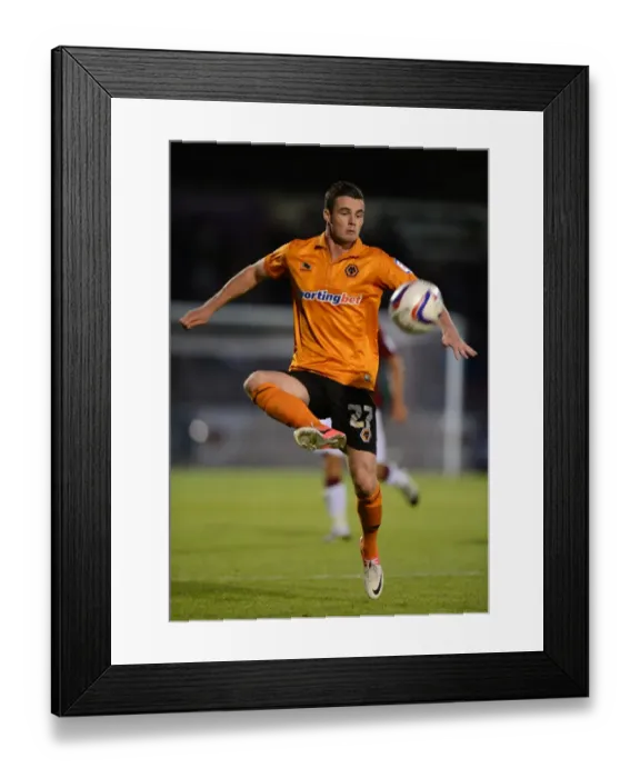 Framed Print : Anthony Forde's Stunner: Wolverhampton Wanderers Advance in Capital One Cup against Northampton Town (30-08-2012, Sixfields Stadium)