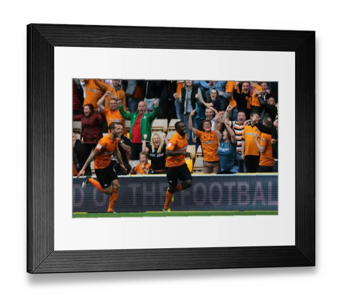 Framed Print : Sylvan Ebanks-Blake Scores First Goal for Wolverhampton Wanderers Against Leicester City at Molineux