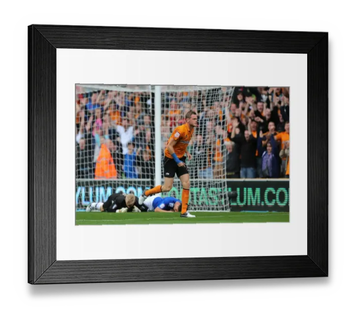 Framed Print : Wolverhampton Wanderers: Richard Stearman Scores Second Goal Against Leicester City in Championship Match at Molineux (September 16, 2012)