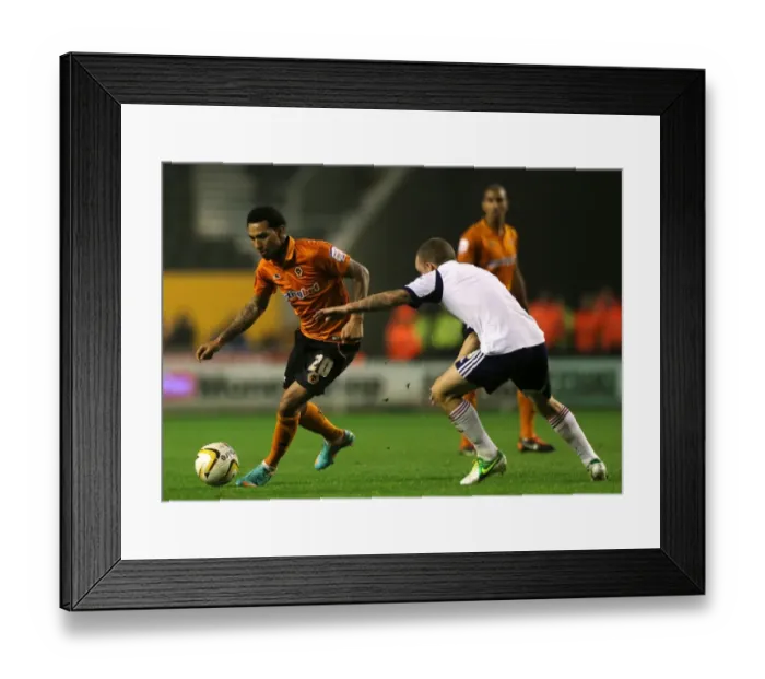 Framed Print : Wolverhampton Wanderers: Jermaine Pennant Outwits Jay Spearing in Championship Clash at Molineux Framed Print : Wolverhampton Wanderers: Jermaine Pennant Outwits Jay Spearing in Championship Clash at Molineux