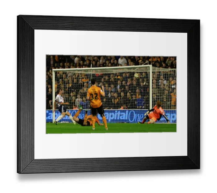 Framed Print : Kevin Doyle Scores His Second Goal: Wolves 2-0 Bolton Wanderers in Championship