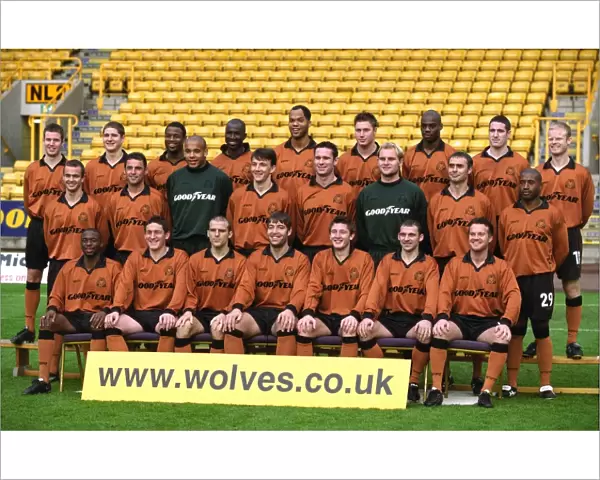 WOLVES TEAM PIC 2002 ? Back row. Miller, Robinson, Blake, Camara, Lescott