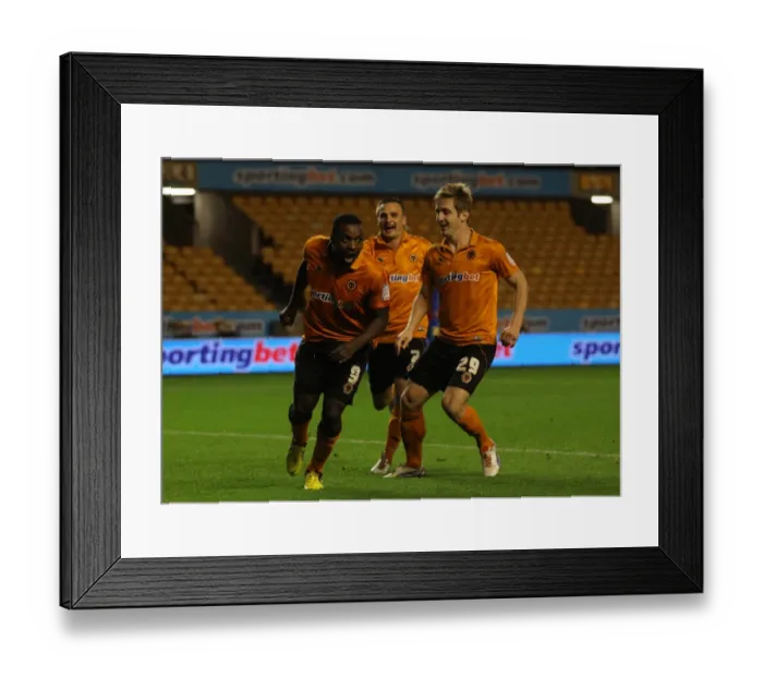 Framed Print : Wolverhampton Wanderers: Sylvan Ebanks-Blake's Thrilling Opening Goal Celebration vs. Crystal Palace (Npower Championship, Molineux Stadium, 2012) Framed Print : Wolverhampton Wanderers: Sylvan Ebanks-Blake's Thrilling Opening Goal Celebration vs. Crystal Palace (Npower Championship, Molineux Stadium, 2012)