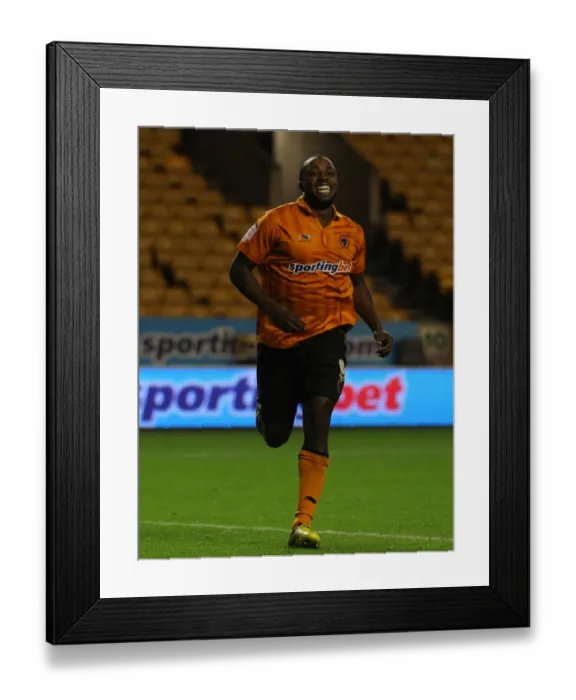 Framed Print : Sylvan Ebanks-Blake Scores Opening Goal for Wolverhampton Wanderers vs. Crystal Palace (Npower Championship, Molineux: 02-10-2012) Framed Print : Sylvan Ebanks-Blake Scores Opening Goal for Wolverhampton Wanderers vs. Crystal Palace (Npower Championship, Molineux: 02-10-2012)