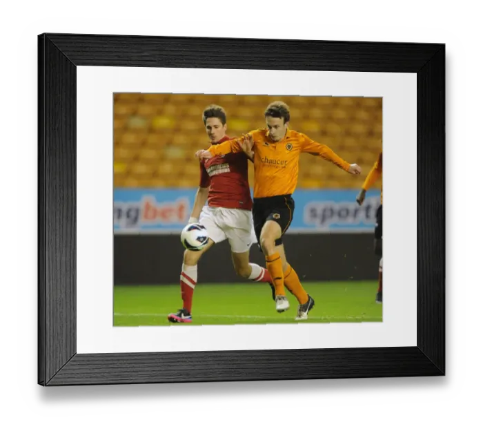 Framed Print : Intense Rivalry: Schofield vs. Derry - Wolverhampton Wanderers U18s vs Charlton Athletic U18, FA Youth Cup Third Round Framed Print : Intense Rivalry: Schofield vs. Derry - Wolverhampton Wanderers U18s vs Charlton Athletic U18, FA Youth Cup Third Round