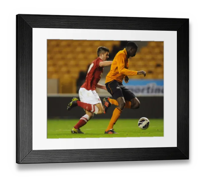 Framed Print : FA Youth Cup: Dominic Iorfa vs Oliver Muldoon - Wolverhampton Wanderers U18 vs Charlton Athletic U18 (Round 3) at Molineux Framed Print : FA Youth Cup: Dominic Iorfa vs Oliver Muldoon - Wolverhampton Wanderers U18 vs Charlton Athletic U18 (Round 3) at Molineux