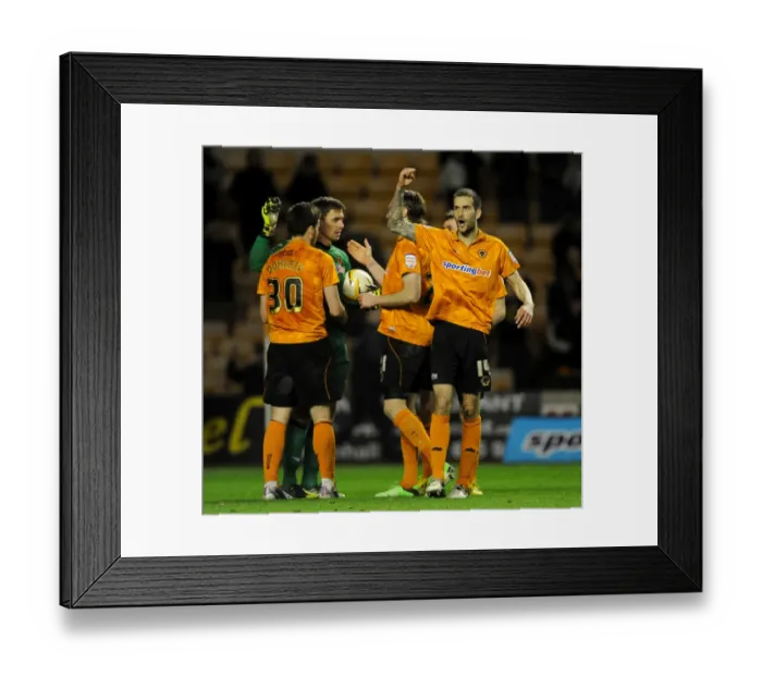 Framed Print : Wolverhampton Wanderers: Roger Johnson's Emotional Championship Victory Celebration (Wolves vs Hull City, Molineux, 16-04-2013)