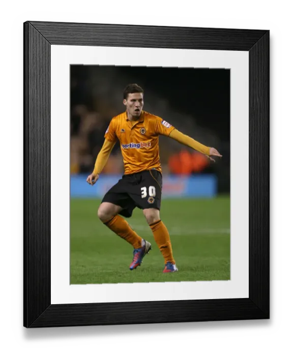 Framed Print : Matt Doherty in Action: Wolverhampton Wanderers vs. Watford (Championship Match, Molineux, 01-03-2013)