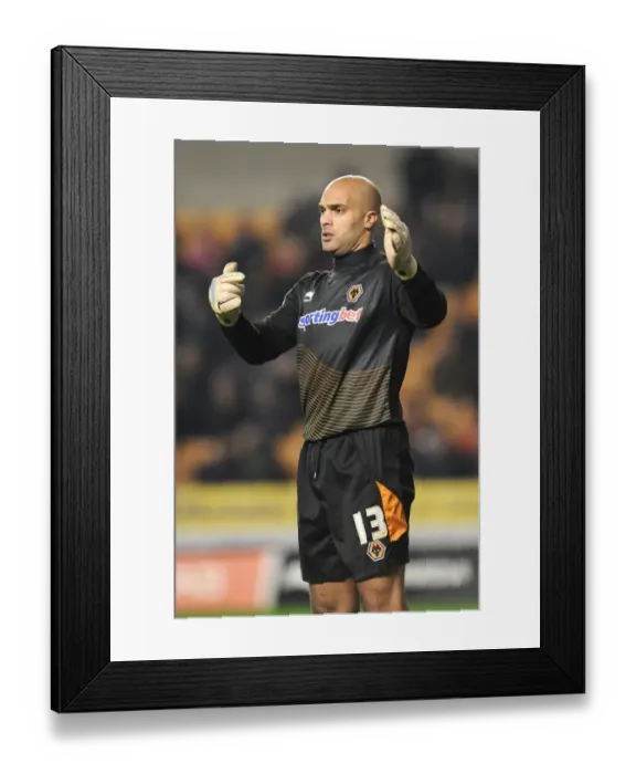 Framed Print : Molineux Showdown: Carl Ikeme's Battle Against Blackburn Rovers (Wolverhampton Wanderers vs Blackburn Rovers, Npower Football League Championship, 11-01-2013)