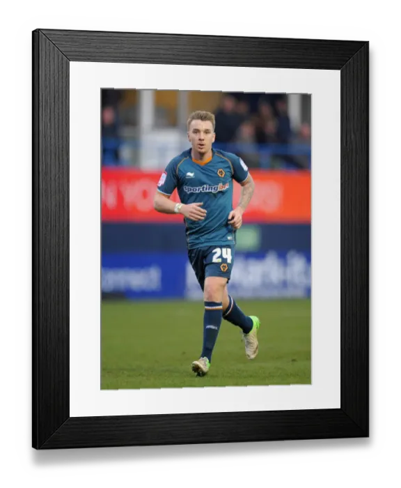 Framed Print : Jamie O'Hara and Wolverhampton Wanderers Take On Luton Town in FA Cup Round 3 (2013)