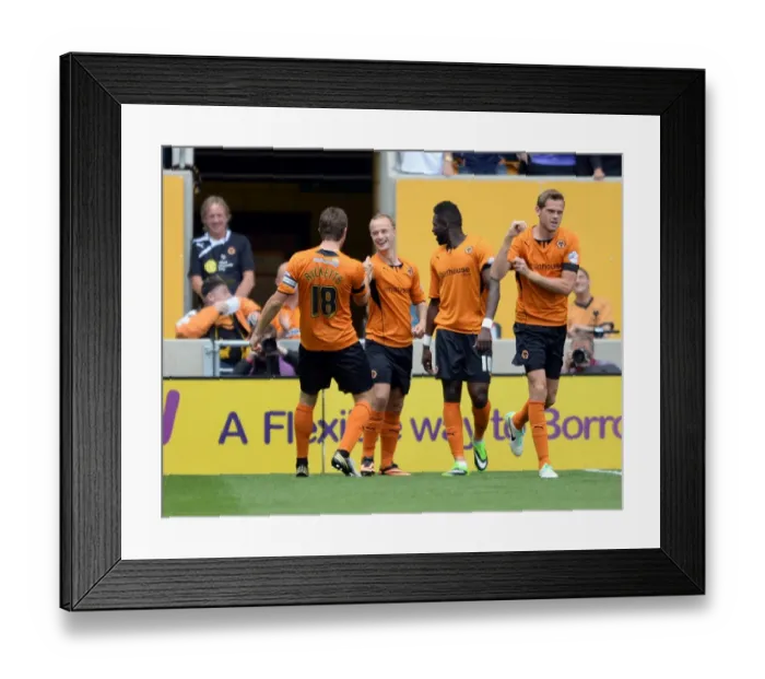 Framed Print : Leigh Griffiths Scores Opening Goal for Wolverhampton Wanderers in Sky Bet League One Debut