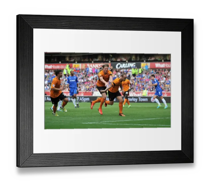 Framed Print : Leigh Griffiths Scores Brace: Wolves Secure Sky Bet League One Victory over Gillingham (August 10, 2013)