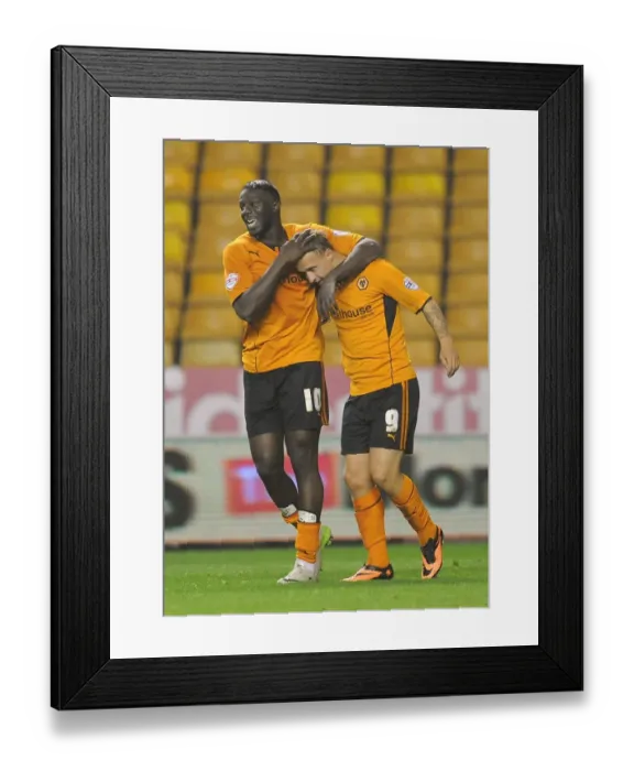 Framed Print : Wolverhampton Wanderers: Leigh Griffiths and Bakary Sako's Jubilant Moment as They Celebrate Winning Goal in Sky Bet League 1 (vs Crawley Town, Molineux - August 23, 2013) Framed Print : Wolverhampton Wanderers: Leigh Griffiths and Bakary Sako's Jubilant Moment as They Celebrate Winning Goal in Sky Bet League 1 (vs Crawley Town, Molineux - August 23, 2013)