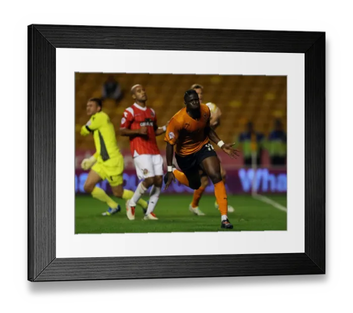 Framed Print : Wolverhampton Wanderers Thrilling Comeback: Bakary Sako's Double in Johnstones Paint Trophy - Overcoming Penalty Misses against Walsall