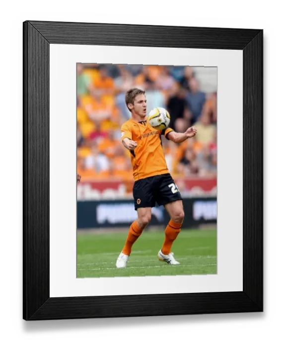 Framed Print : Kevin Doyle Scores the First Goal for Wolves in Sky Bet League One: Wolverhampton Wanderers vs Gillingham (August 10, 2013)
