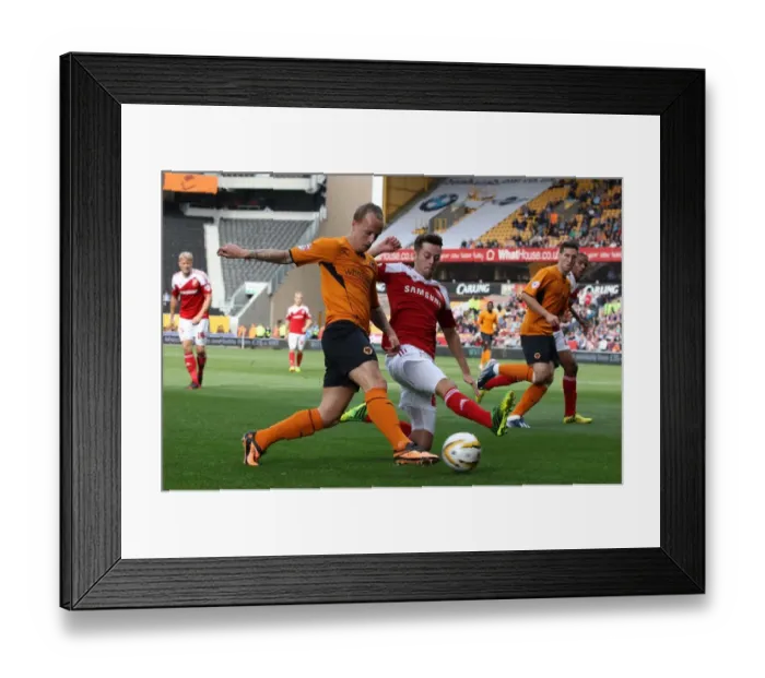 Framed Print : Wolverhampton Wanderers vs Swindon Town: A Fierce Tussle Between Leigh Griffiths and Ryan Mason in Sky Bet League One Framed Print : Wolverhampton Wanderers vs Swindon Town: A Fierce Tussle Between Leigh Griffiths and Ryan Mason in Sky Bet League One