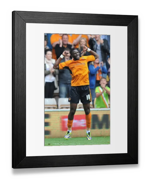 Framed Print : Bakary Sako Scores Wolverhampton Wanderers Second Goal vs. Sheffield United in Sky Bet League One (September 28, 2013)