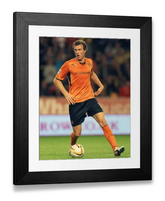 Framed Print : Kevin McDonald's Determined Performance: Wolves Overpower Walsall in Johnstones Paint Trophy (September 3, 2013)