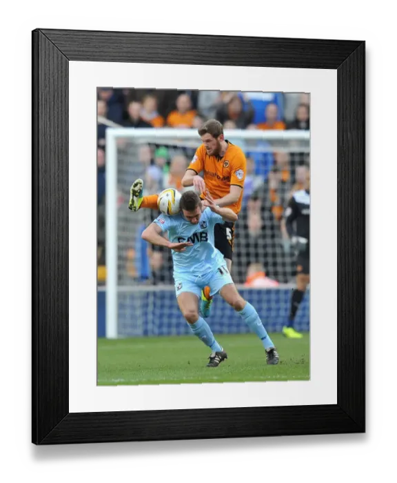 Framed Print : Wolverhampton Wanderers vs Port Vale: Stearman Fouls Pope - Sky Bet League One Rivalry at Molineux Framed Print : Wolverhampton Wanderers vs Port Vale: Stearman Fouls Pope - Sky Bet League One Rivalry at Molineux