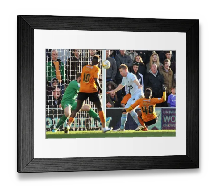 Framed Print : Wolverhampton Wanderers: Nouha Dicko Scores Second Goal Against Port Vale in Sky Bet League One (March 1, 2014, Molineux) Framed Print : Wolverhampton Wanderers: Nouha Dicko Scores Second Goal Against Port Vale in Sky Bet League One (March 1, 2014, Molineux)