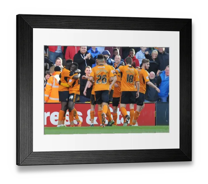 Framed Print : Nouha Dicko Scores the Second Goal: Wolverhampton Wanderers Secure Sky Bet League One Victory over Port Vale (March 1, 2014)