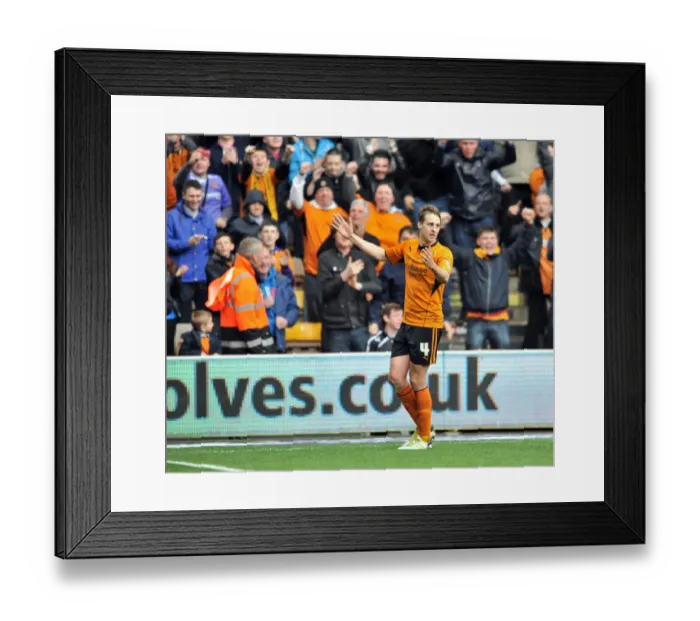 Framed Print : Dave Edwards Scores His Second Goal: Wolves Triumph Over Peterborough United in Sky Bet League One (April 5, 2014) Framed Print : Dave Edwards Scores His Second Goal: Wolves Triumph Over Peterborough United in Sky Bet League One (April 5, 2014)