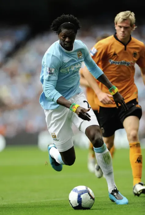 Framed Print : Adebayor's Showdown: Manchester City vs. Wolverhampton Wanderers in Premier League (2009) Framed Print : Adebayor's Showdown: Manchester City vs. Wolverhampton Wanderers in Premier League (2009)