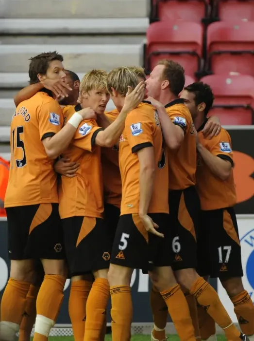 Framed Print : Andrew Keogh's Stunner: Wolverhampton Wanderers Take Early Lead Against Wigan Athletic (BPL 2009) Framed Print : Andrew Keogh's Stunner: Wolverhampton Wanderers Take Early Lead Against Wigan Athletic (BPL 2009)
