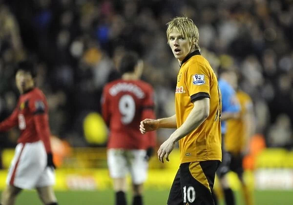 Andy Keogh in Action: Wolverhampton Wanderers vs Manchester United - Barclays Premier League (2010)